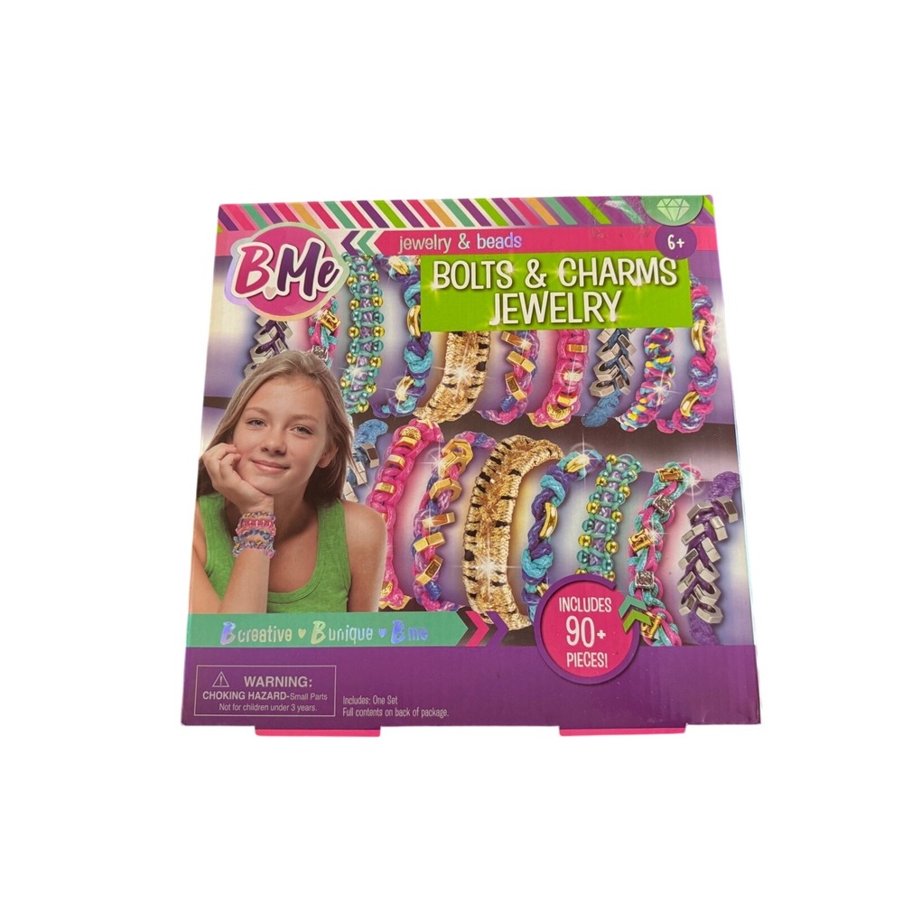 B Me Bolts & Charms Jewelry Making Kit DIY Beads Charms 90 Pieces